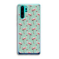 Flamingoprint groen: Huawei P30 Pro Transparant Hoesje
