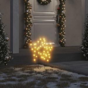 VidaXL Kerstverlichting ster 3 st met grondpinnen 50 led&apos;s 29 cm