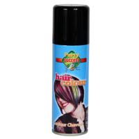 Carnaval verkleed haarverf/spray - zwart - 125 ml - kinderen en volwassenen - makkelijk uitwassen