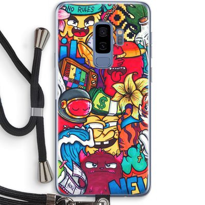 No Rules: Samsung Galaxy S9 Plus Transparant Hoesje met koord