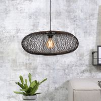 GOOD&MOJO Hanglamp 'Cango' Bamboe, 60cm, kleur Zwart GOOD&MOJO Hanglamp 'Cango' Bamboe, 60cm, kleur Zwart