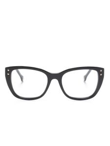 Carolina Herrera lunettes de vuz carrées à logo - Noir