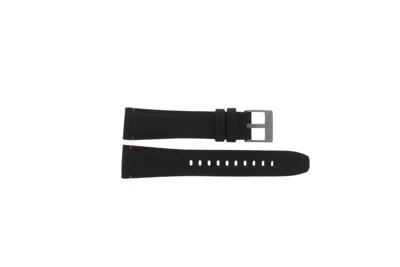 Horlogeband Seiko SSB359P1 / 8T63-00L0 / L0KF011N0 Leder/Textiel Zwart 22mm