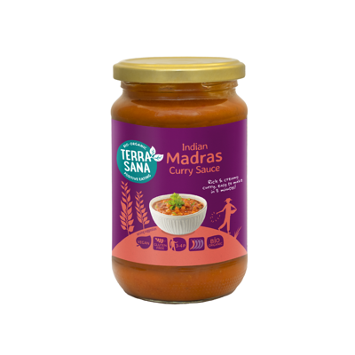 Terrasana Indian madras curry saus 350 gram