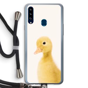 Duke: Samsung Galaxy A20s Transparant Hoesje met koord