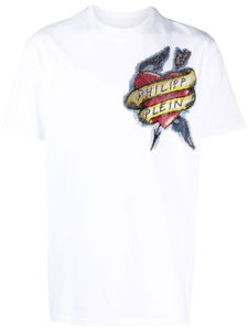 Philipp Plein t-shirt à imprimé tatouage - Blanc