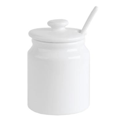 Svenska Living suikerpotje - met deksel en lepel - wit - porselein - 180 ml