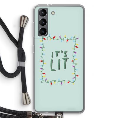 It's Lit: Samsung Galaxy S21 Transparant Hoesje met koord