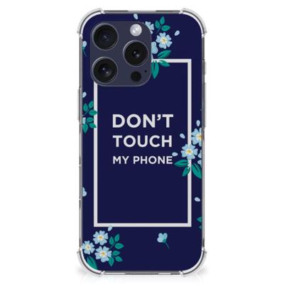 iPhone 16 Pro Anti Shock Case Flowers Blue DTMP iPhone 16 Pro Anti Shock Case Flowers Blue DTMP
