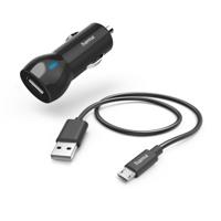 Hama Auto-oplader Met Oplaadkabel Micro-USB 12 W 1,0 M Zwart - thumbnail