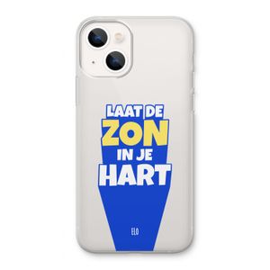 Laat de zon in je hart: iPhone 13 Transparant Hoesje