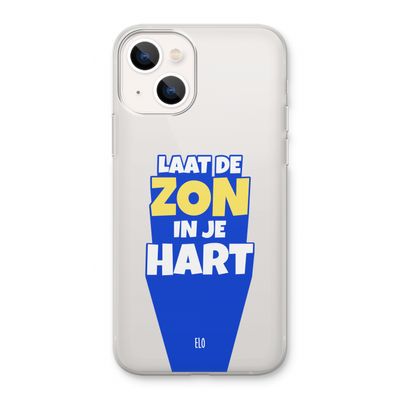 Laat de zon in je hart: iPhone 13 Transparant Hoesje