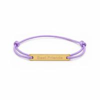 Kindercollectie bar armband eigen tekst - Stainless steel - Goud