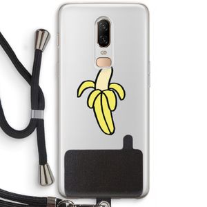 Banana: OnePlus 6 Transparant Hoesje met koord
