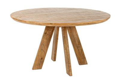 Eettafel ART WOOD Ø 140cm rond mangohout naturel bruin - 45758