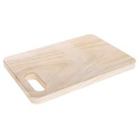 Snijplank blank hout - met handvat - 22 x 32 x 2 cm - keuken serveerplanken/broodplanken - thumbnail