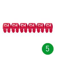 Legrand kabel-/adercod etiket CAB 3, kunststof, groen, br 8mm, 4-6mm - thumbnail