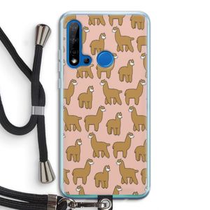 Alpacas: Huawei P20 Lite (2019) Transparant Hoesje met koord