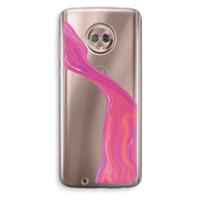 Paarse stroom: Motorola Moto G6 Transparant Hoesje - thumbnail