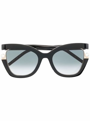 Carolina Herrera lunettes de soleil à monture oversize - Noir