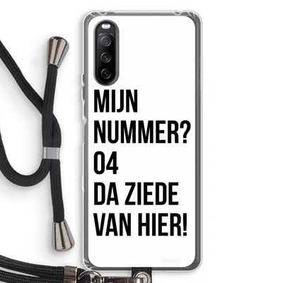 Da ziede van hier: Sony Sony Xperia 10 III Transparant Hoesje met koord