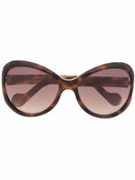 Moncler Eyewear lunette de soleil Bellux à monture papillon - Marron