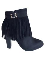 Fringe Booties Black Fringe Booties Black