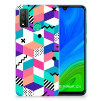 Huawei P Smart 2020 TPU Hoesje Blokken Kleurrijk - thumbnail