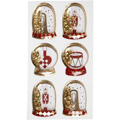 Vivi Gade Shaker stickers, notenkraker, afm 49x32+45x36 mm, goud, 6 stuk/ 1 doos