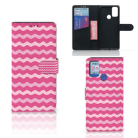 Alcatel 1S (2021) Telefoon Hoesje Waves Pink - thumbnail