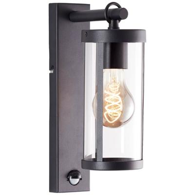Brilliant Zwarte wandlampSidney met sensor - 44291/06