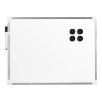 Whiteboard/memobord magnetisch - met marker en magneten - zwart - 30 x 40 cm   -