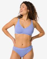 HEMA Damesslip Katoen Everyday Tailleband Blauw (blauw)