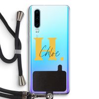 Amber Script: Huawei P30 Transparant Hoesje met koord