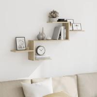 Wandschap 104x15x49 cm bewerkt hout sonoma eikenkleurig