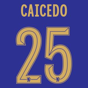 Caicedo 25 (Officiële Chelsea Cup Bedrukking 2023-2024)