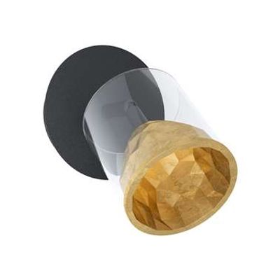 Eglo wandlamp Melito - zwart/goudkleur - 19x12 cm