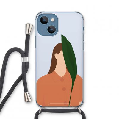Leaf: iPhone 13 mini Transparant Hoesje met koord