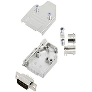 TRU COMPONENTS TCMHDM3509HDP15K 7709868 D-sub male connectorset 35 ° Aantal polen: 15 Soldeerkelk 1 stuk(s)