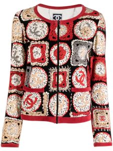 CHANEL Pre-Owned veste sans col Sports Line à design patchwork (2009) - Rouge