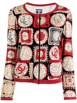 CHANEL Pre-Owned veste sans col Sports Line à design patchwork (2009) - Rouge