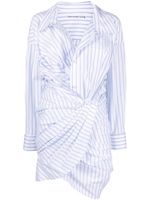 Alexander Wang robe-chemise asymétrique à rayures - Blanc - thumbnail