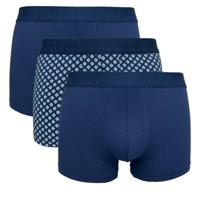 Hom 3-pack boxershorts John blauw