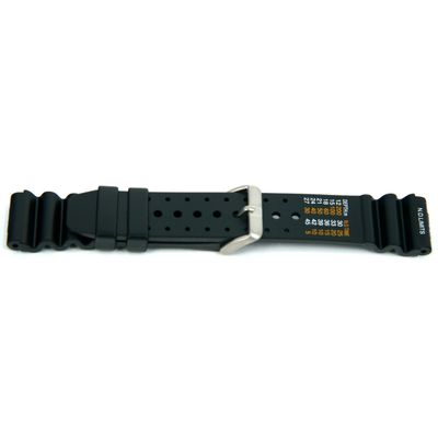 Horlogeband Universeel 8136P.10.20 / 98040.01.20.C Silicoon Zwart 20mm
