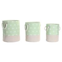 Mandenset DKD Home Decor Polyester EVA Geometrisch (30 x 30 x 35 cm)