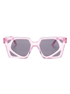 Kuboraum lunettes de soleil T6 à monture carrée - Rose