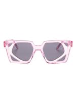 Kuboraum lunettes de soleil T6 à monture carrée - Rose