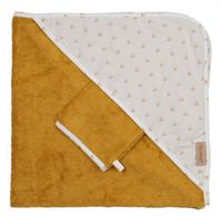 Pericles badcapset 80 cm katoen/bamboe oker - thumbnail