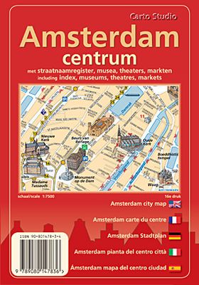 Stadsplattegrond Centrumkaart Amsterdam | Benjaminse Uitgeverij