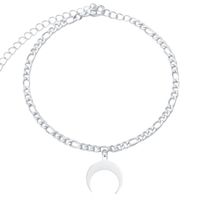 Schakel Enkelband Roestvrijstaal - Moon Silver